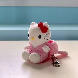 Hello Kitty bunny costume 4” plush keychain
